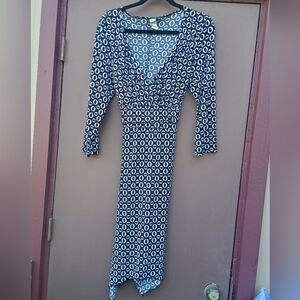 Studio 1940 Black and White Circle Print Dress